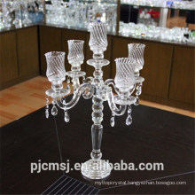 crystal glass candleholder centerpiece for wedding decoration